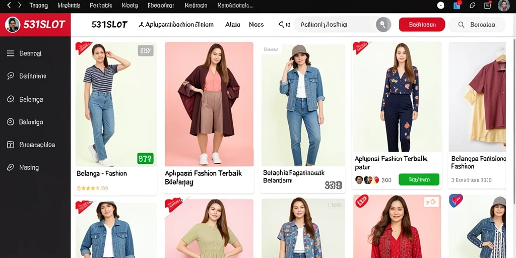 Antarmuka aplikasi 531SLOT yang menarik dan fungsional.