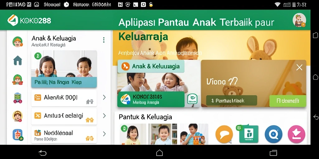 Tampilan antarmuka KOKO288 untuk memantau aktivitas anak.