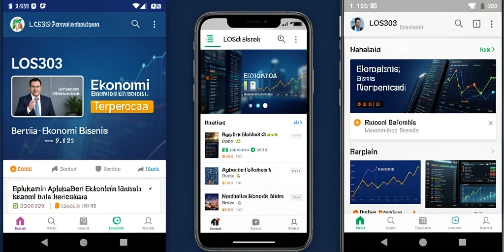Antarmuka aplikasi LOS303 yang sederhana dan informatif untuk berita ekonomi.