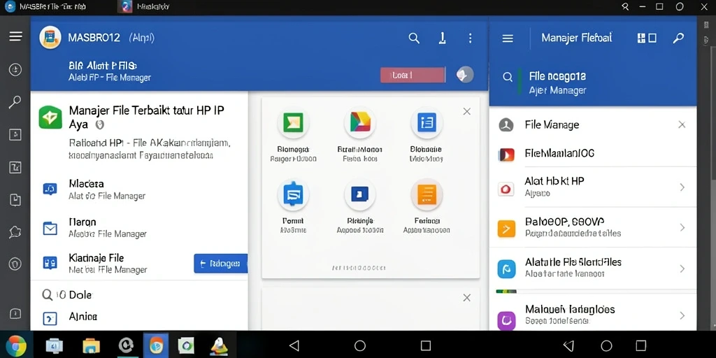Screenshot utama MASBRO12 menampilkan antarmuka File Manager yang intuitif dan user-friendly.