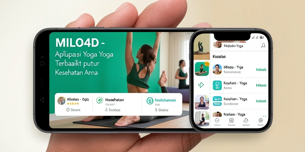 Tampilan antarmuka aplikasi MILO4D yang user-friendly untuk latihan Yoga.