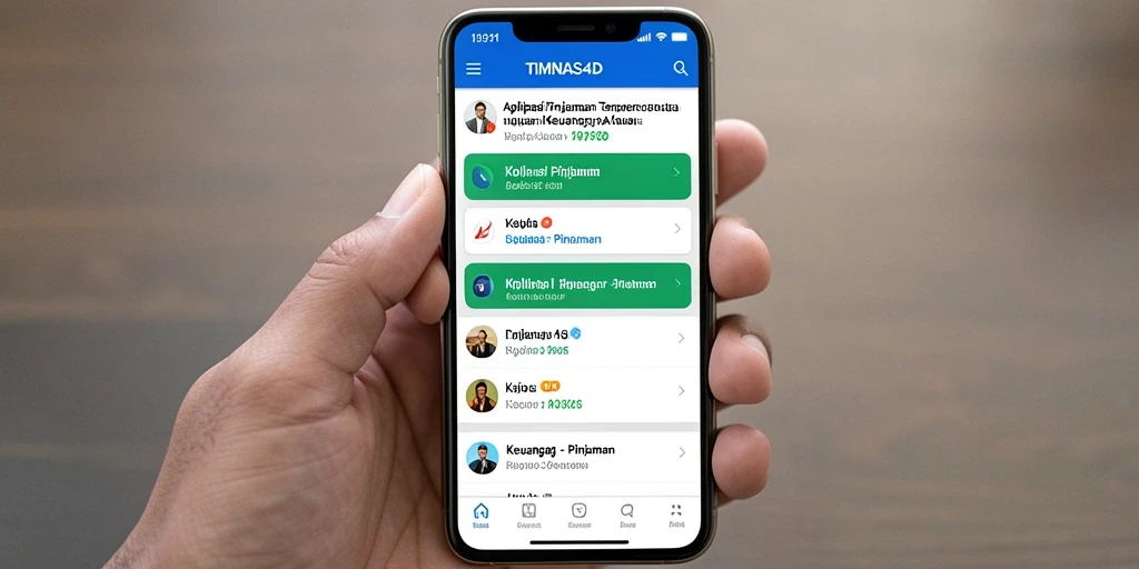 Tampilan antarmuka aplikasi TIMNAS4D yang mudah digunakan untuk pinjaman.