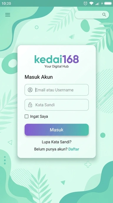 Masuk ke Akun kedai168 Anda Sekarang